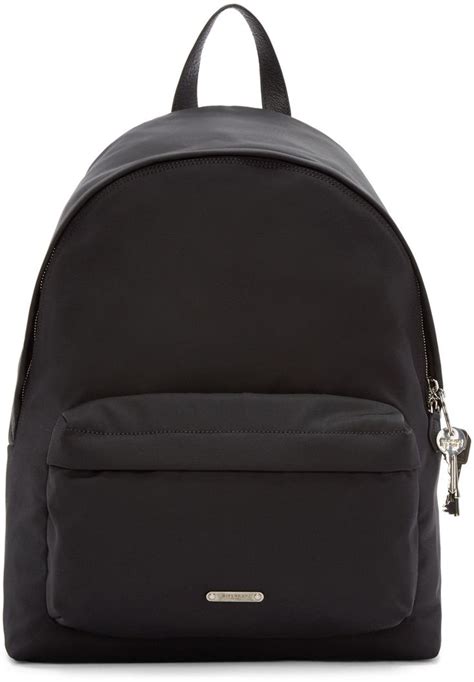 givenchy black canvas key backpack|givenchy black leather bag.